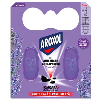 Gel anti-molii si anti-acarieni AROXOL, Lavanda, 2 buc